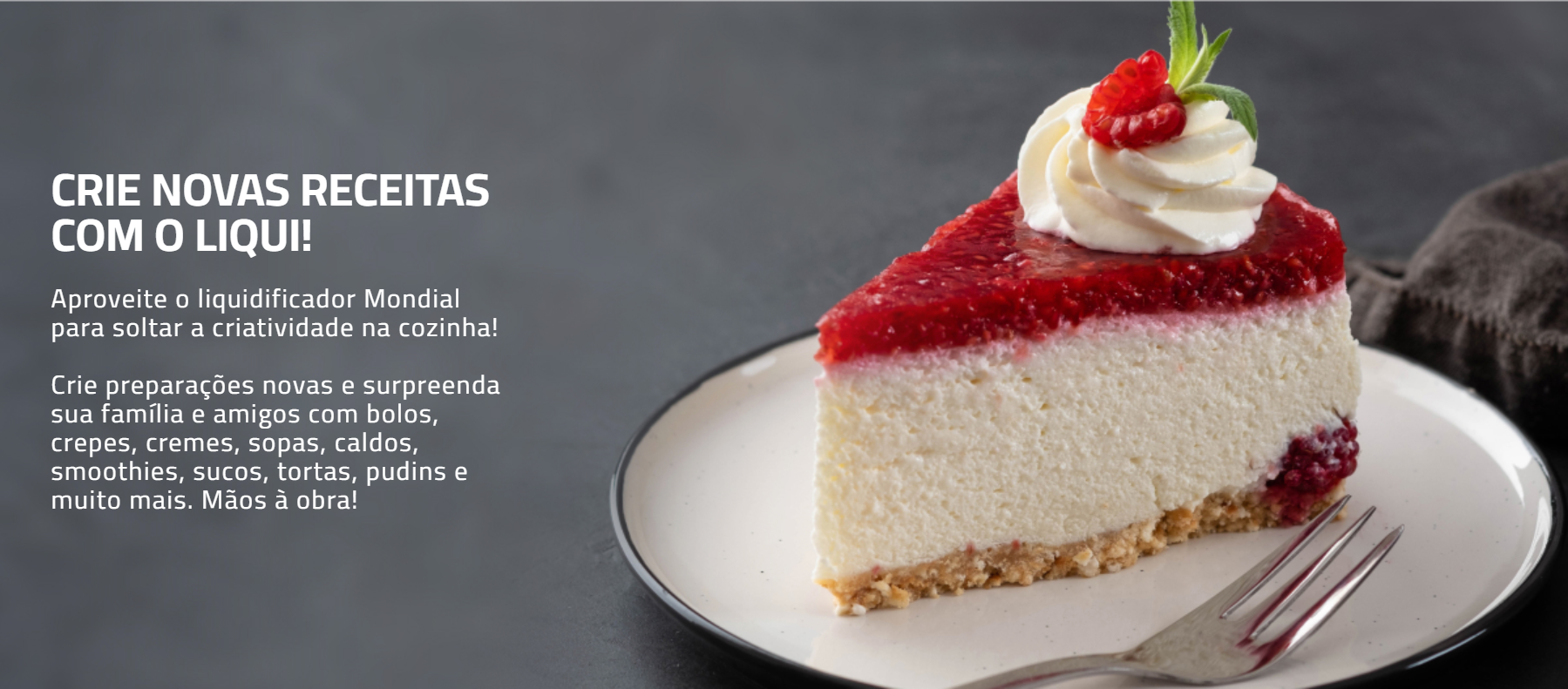 Crie novas receitas com o liquidificador